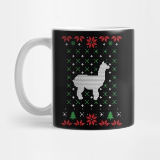 Funny Alpaca Llamas Ugly Christmas Sweater Mug